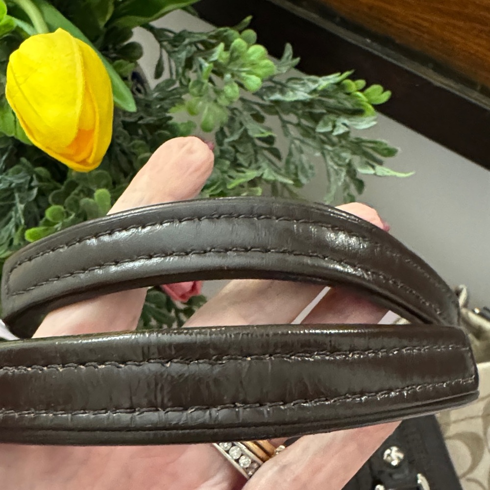 Coach Ashley Signature Sateen Tan and Brown Hobo Shoulder and Wallet PRISTINE! - Picture 5 of 16